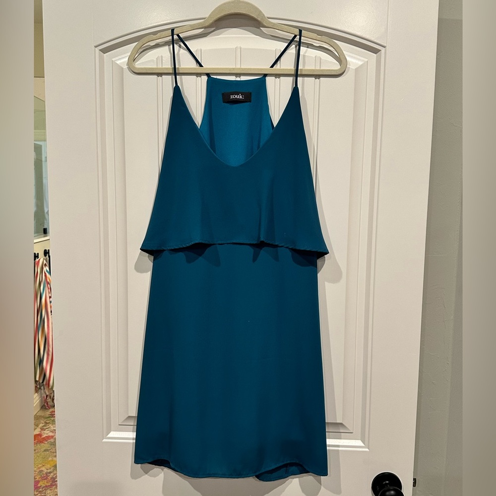 Teal Spaghetti Strap Dress
